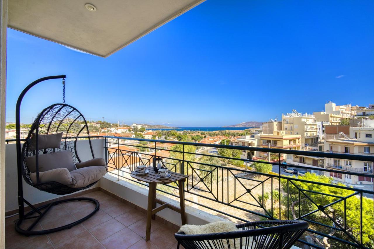 Sea & Mountain Apartment Close To Port And City Lávrion Exterior foto